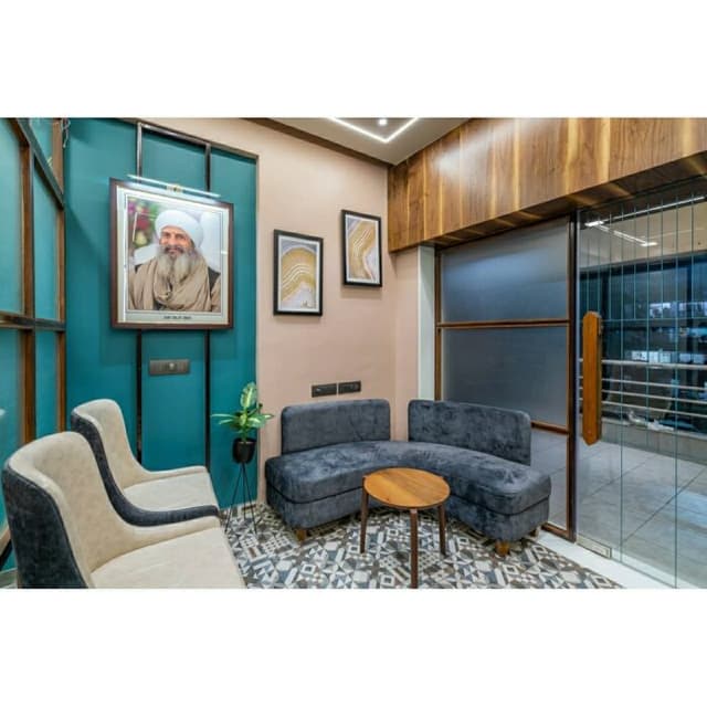 Modern Seating Area Features a Stylish High-Back Chairs Modern Seating Area Features a Stylish High-Back Chairs