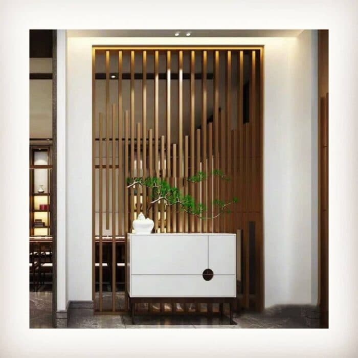 Rhythmic Backdrop of Vertical Wooden Slats Rhythmic Backdrop of Vertical Wooden Slats