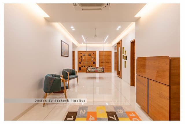 Modern Interior Hallway with White Painted walls Modern Interior Hallway with White Painted walls