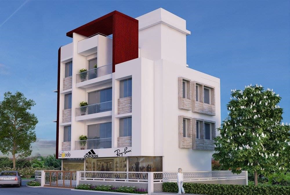 Modern Four-Storey Mixed-Use Building Design Modern Four-Storey Mixed-Use Building Design