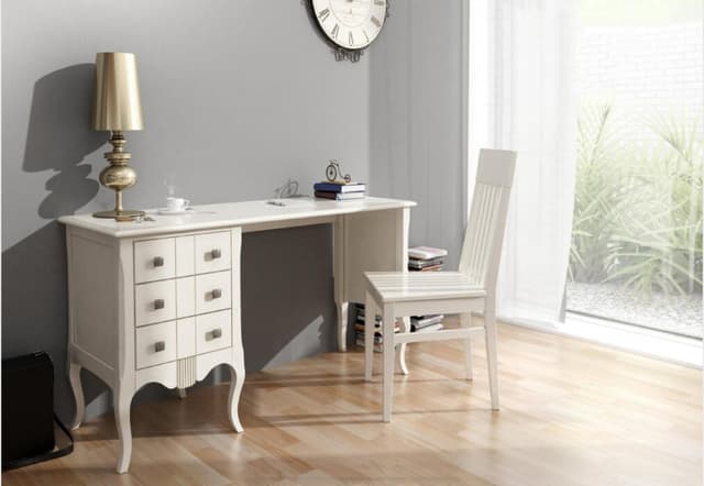 Off-White Wooden Study Table Off-White Wooden Study Table