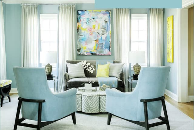 Living Room Interior that Exudes a Calm and Peaceful Living Room Interior that Exudes a Calm and Peaceful