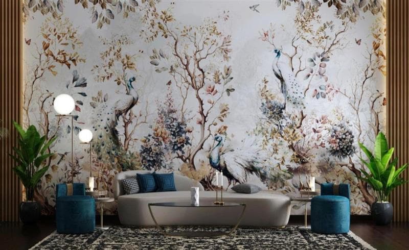 Removable Wallpaper in Living Room Removable Wallpaper in Living Room